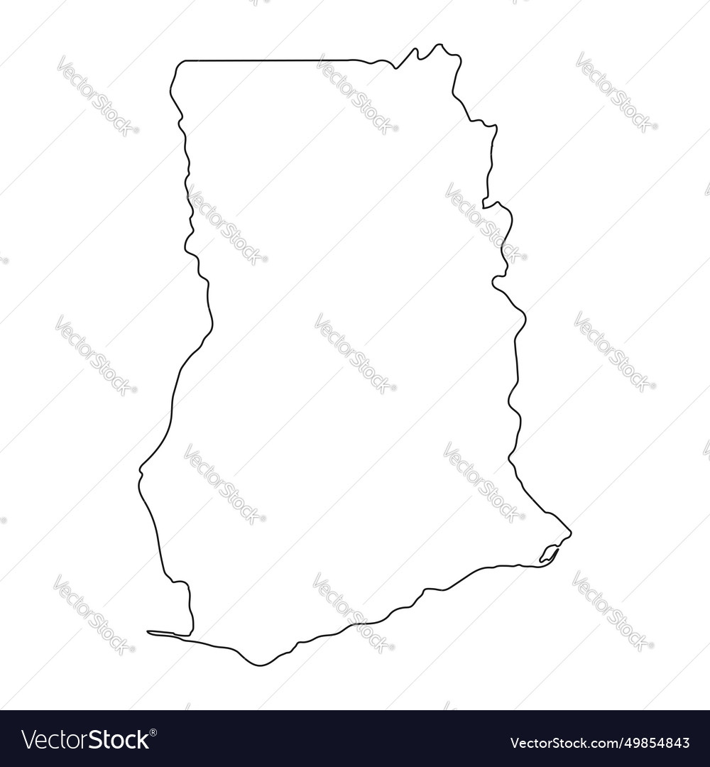 Highly detailed ghana map with borders isolated Vector Image