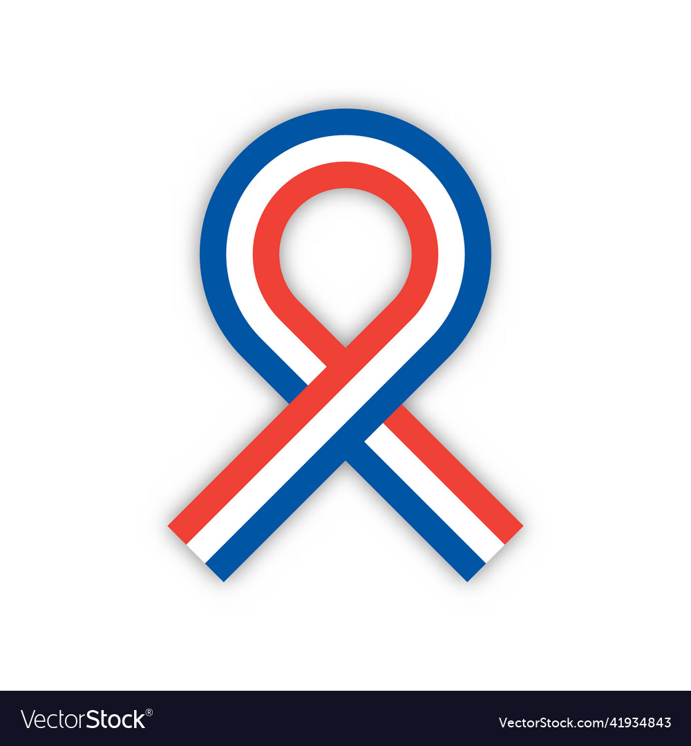 National tricolor ribbon of france