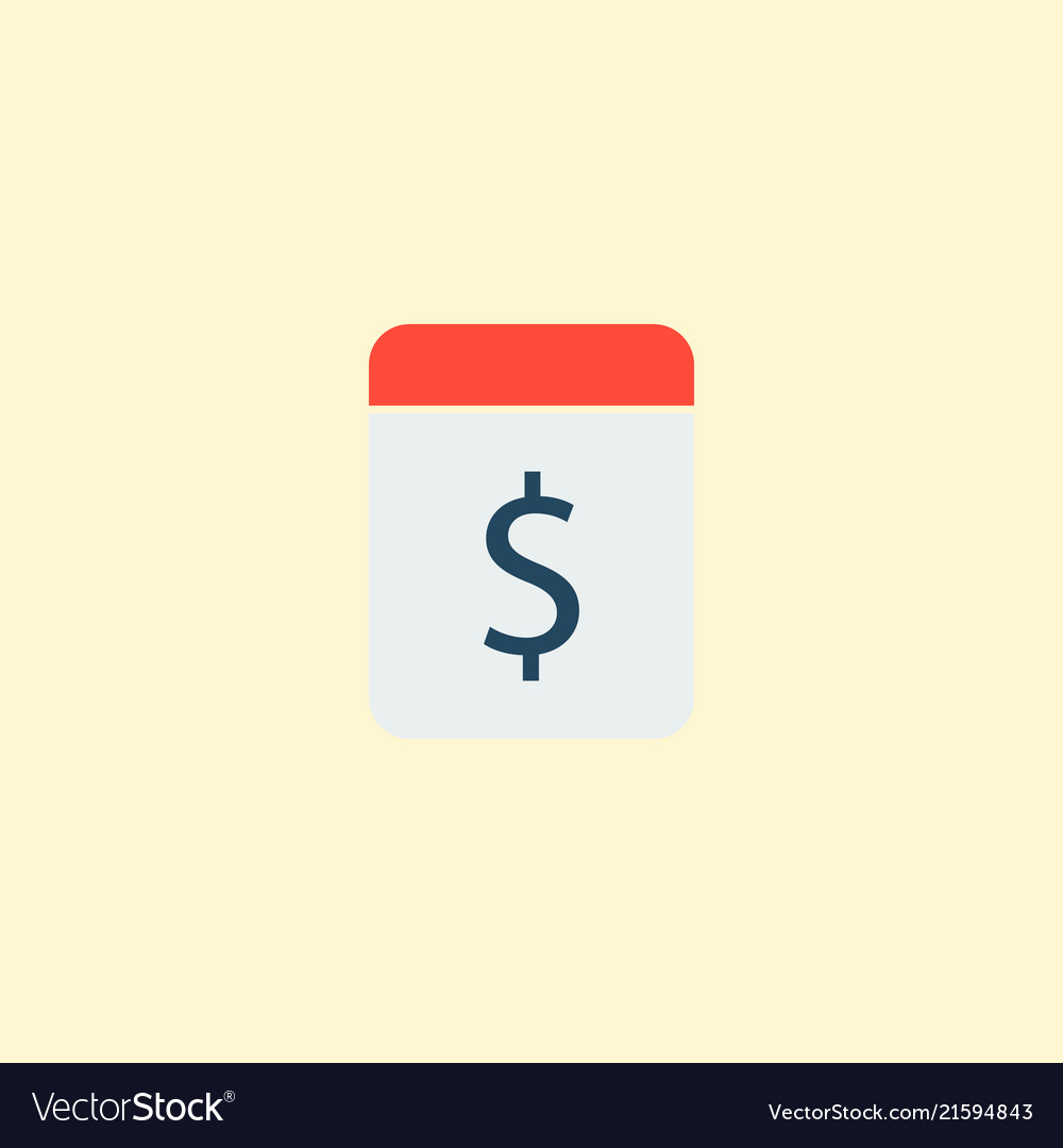 Pay day icon flat element Royalty Free Vector Image