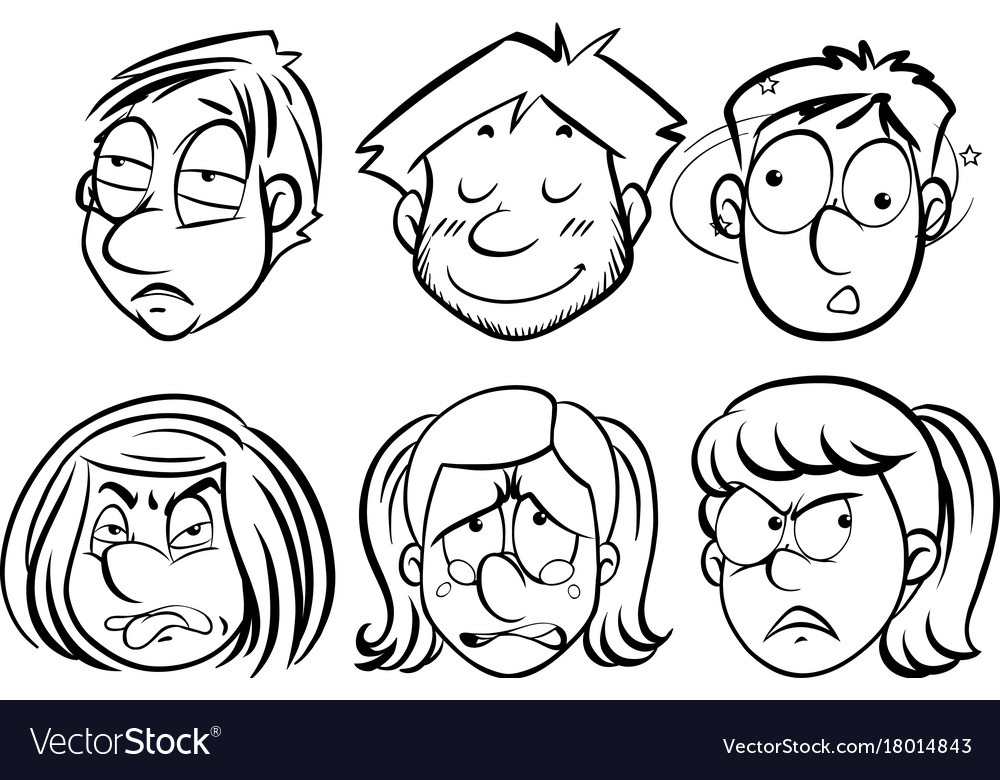 People with different facail expressions