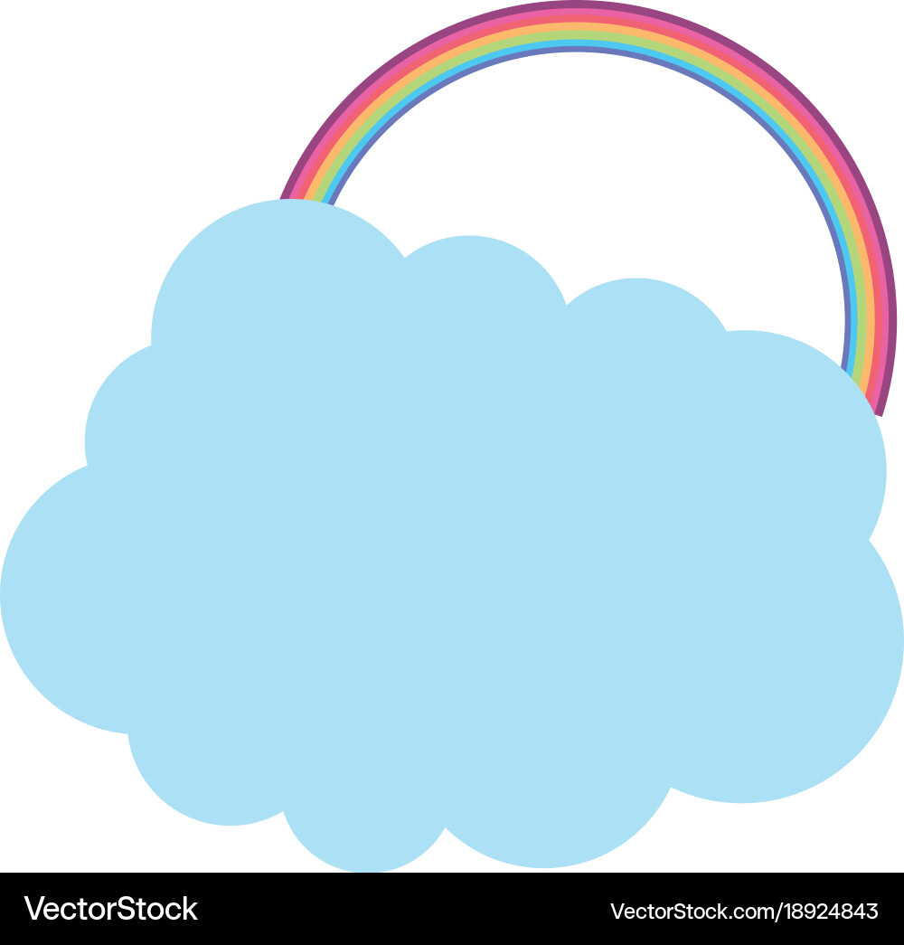 Rainbow with cloud Royalty Free Vector Image - VectorStock