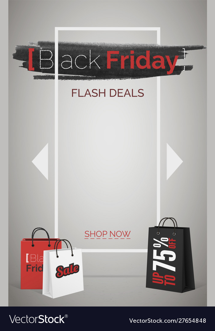 Black Friday Flash Deals Web Banner Royalty Free Vector