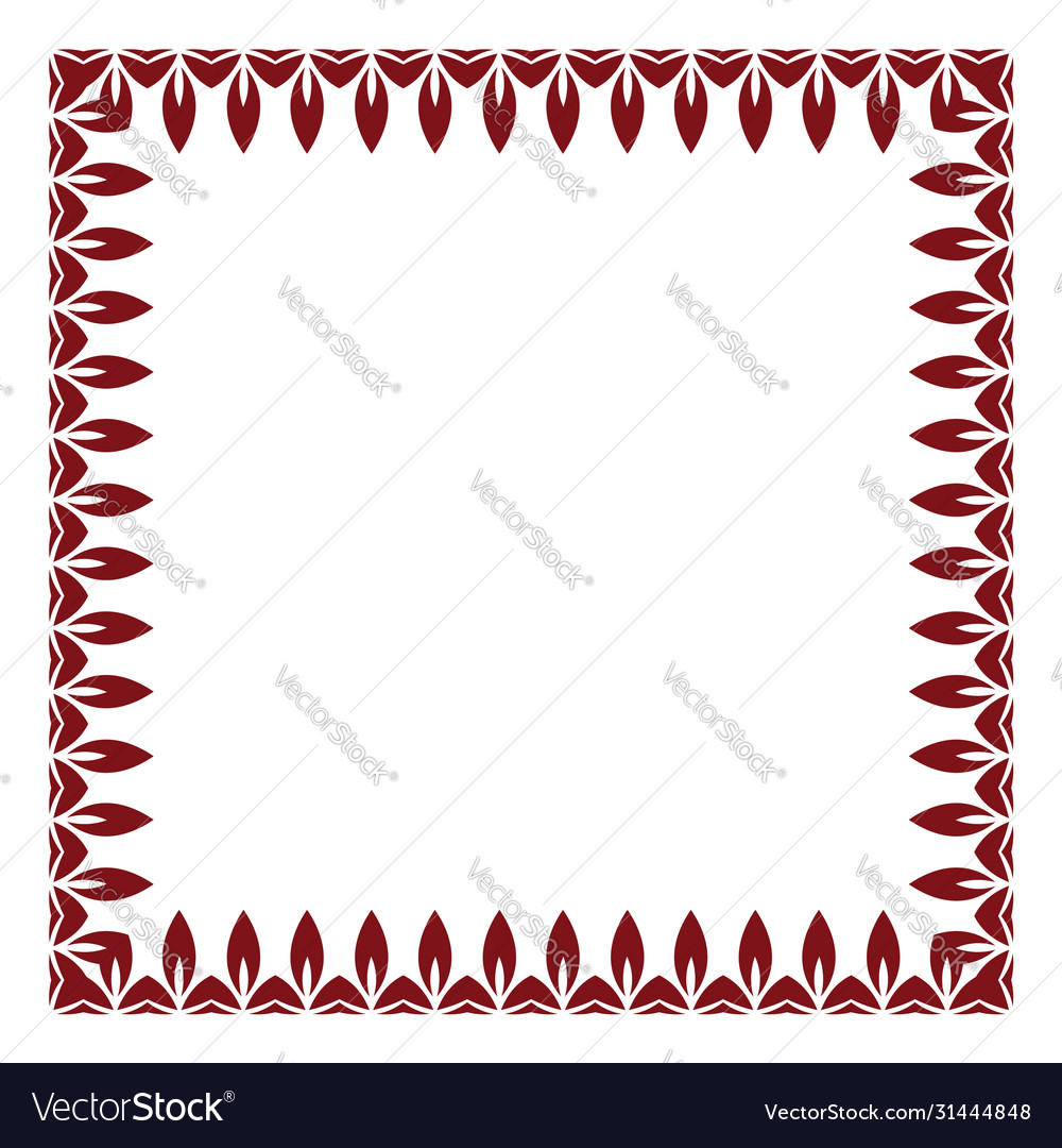 Colored frame blank background design in red vector image Colored frame blank background design in red