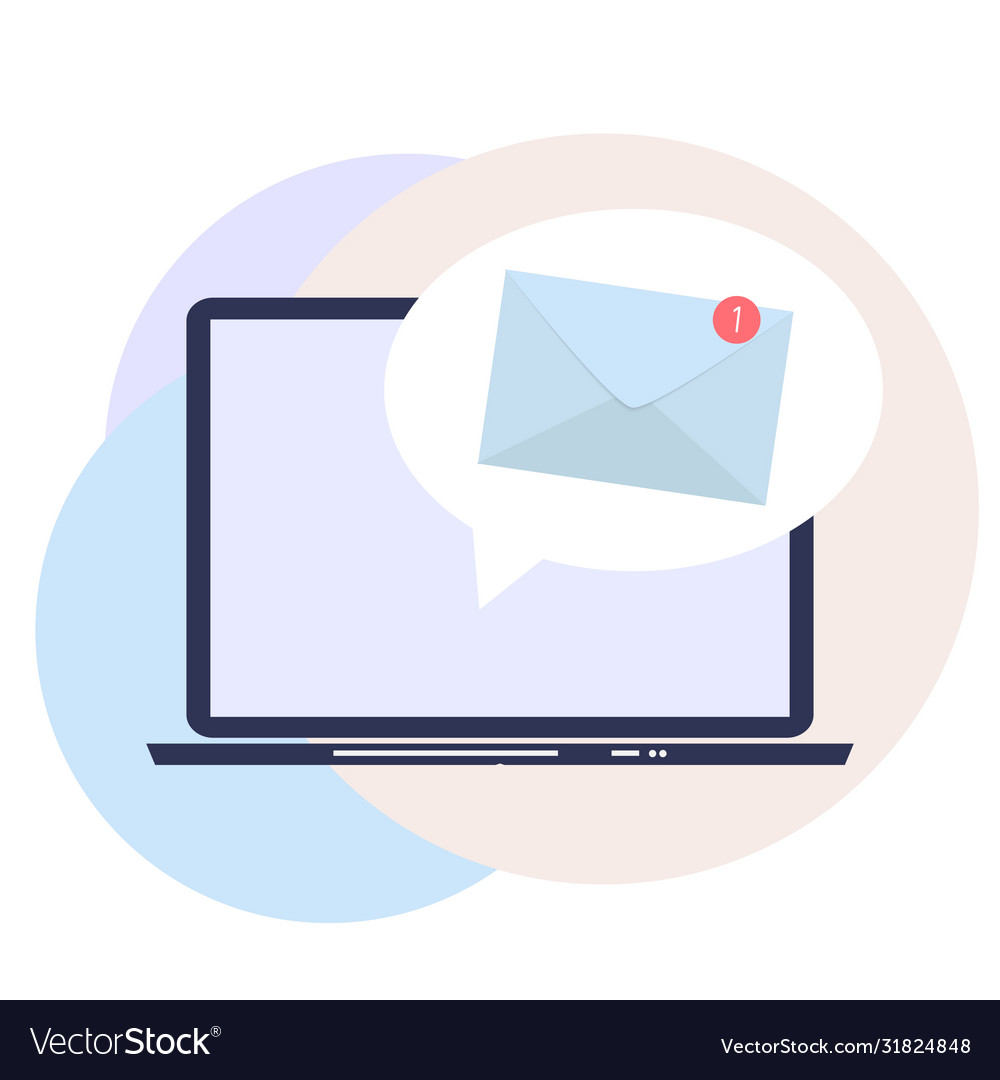E-Mail Marketing Konzept flacher Hintergrund vector image E-Mail Marketing Konzept flacher Hintergrund