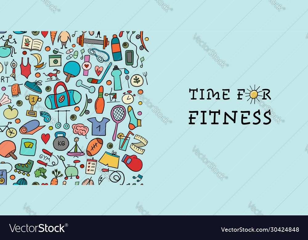 Healthy Lifestyle Background Sport And Activity Vector Image
