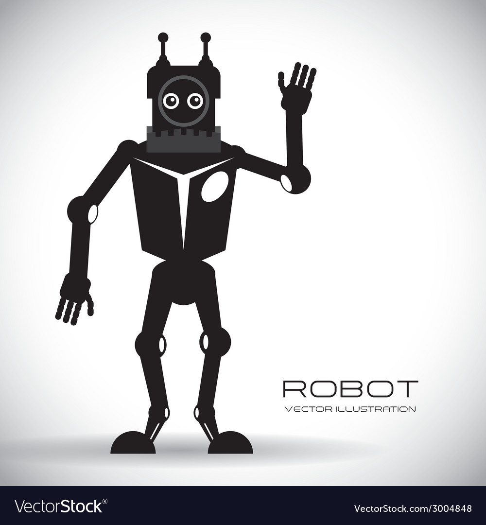 Robot design over gray background