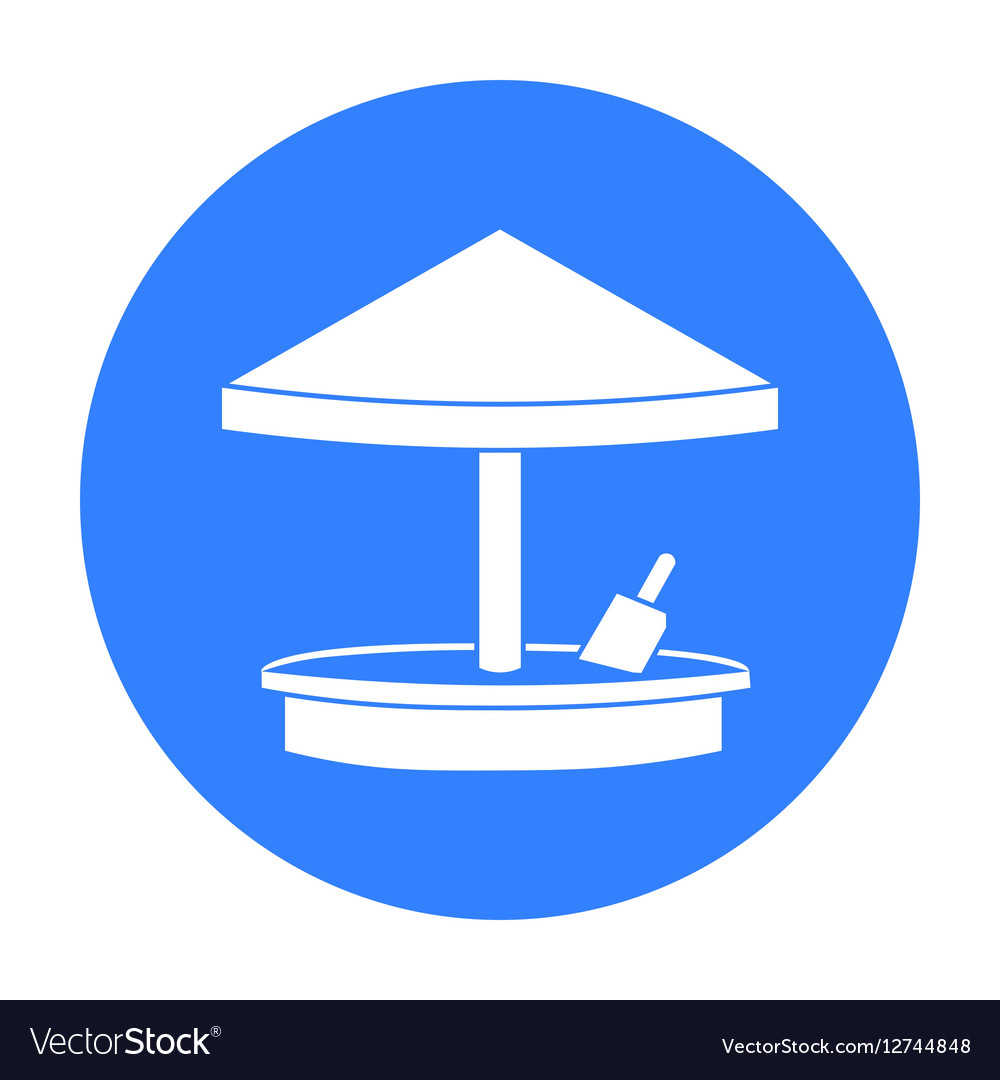 Sandbox Icon In Black Style Isolated On White Vector Image Sandbox Icon In Black Style Isolated On White Vector Image