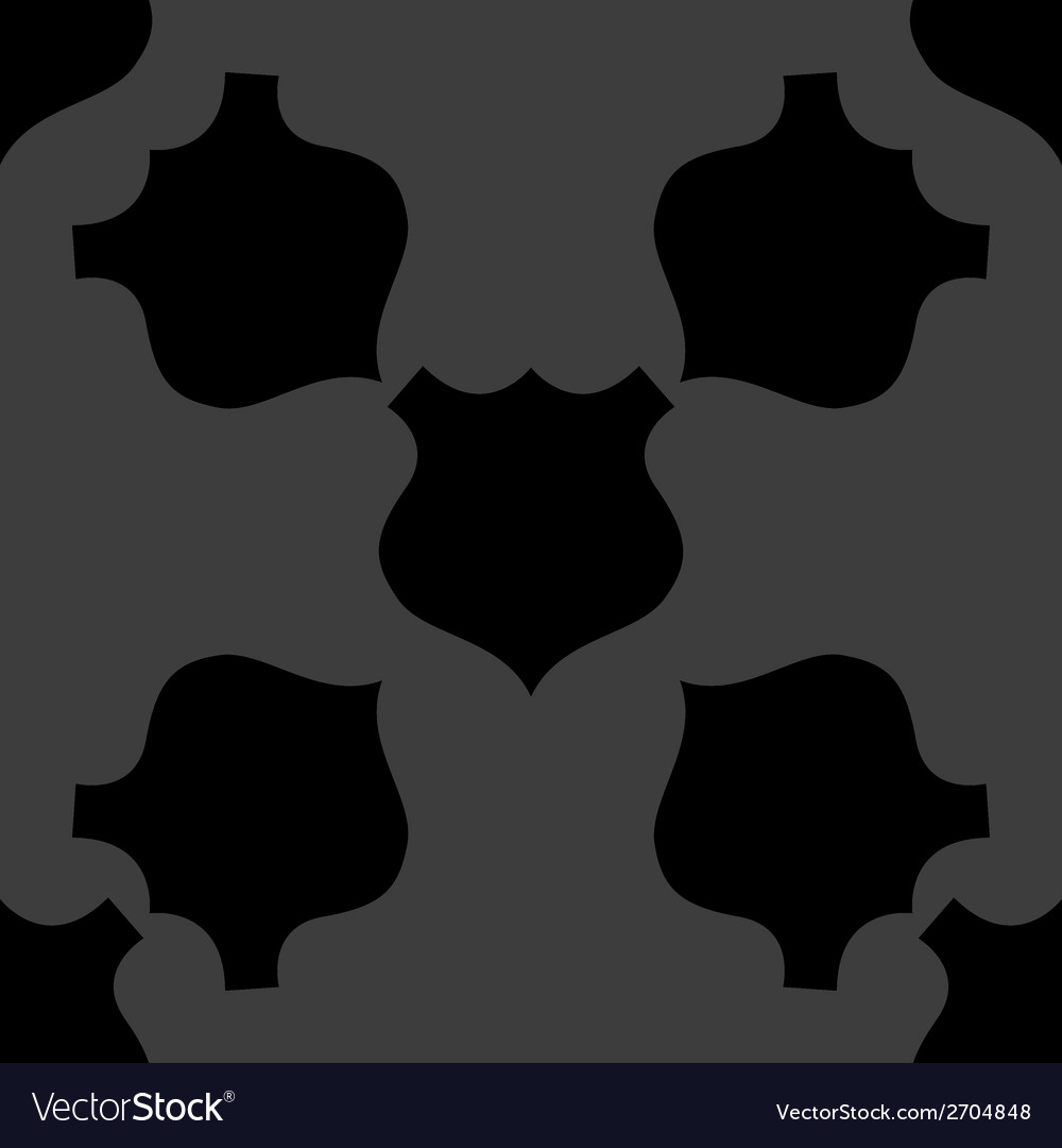 Shield web icon flat design seamless gray pattern