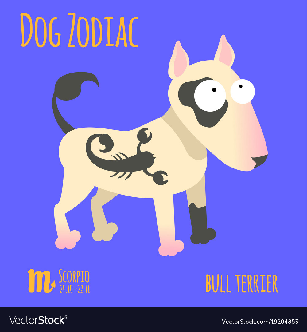 A zodiac sign with funny dog