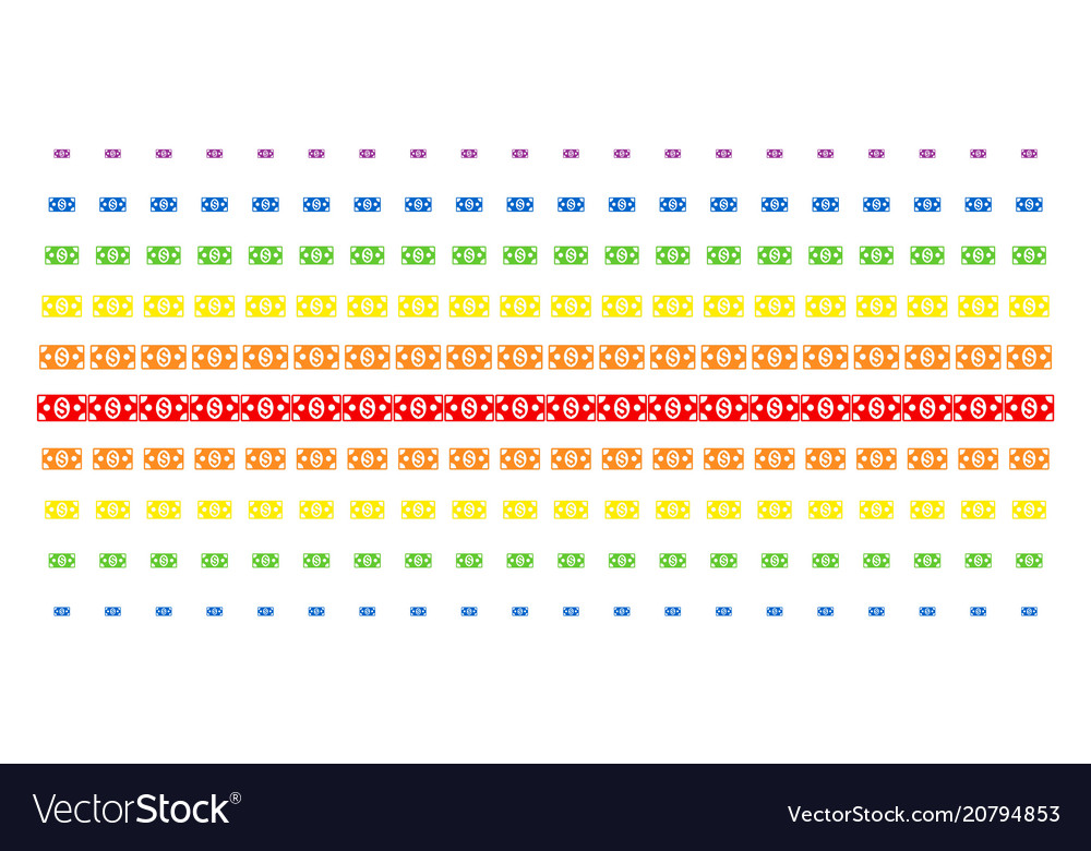 Banknote shape halftone spectrum array