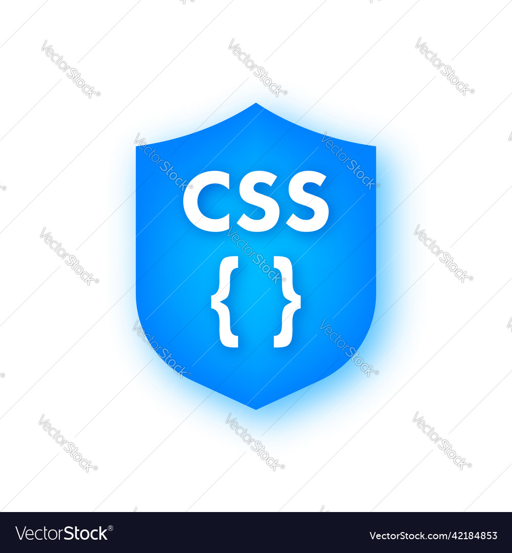 Cascading style sheets css label high Royalty Free Vector
