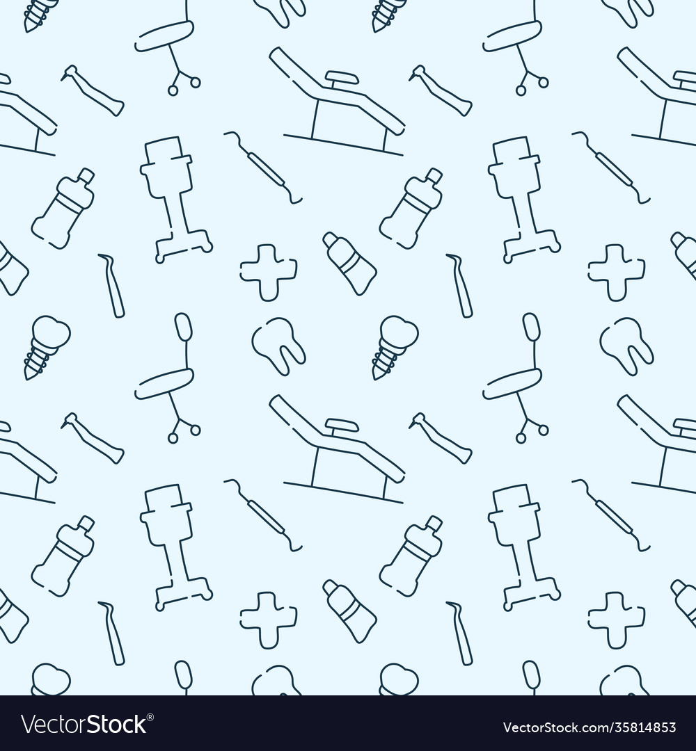 Dental care orthodontics seamless pattern