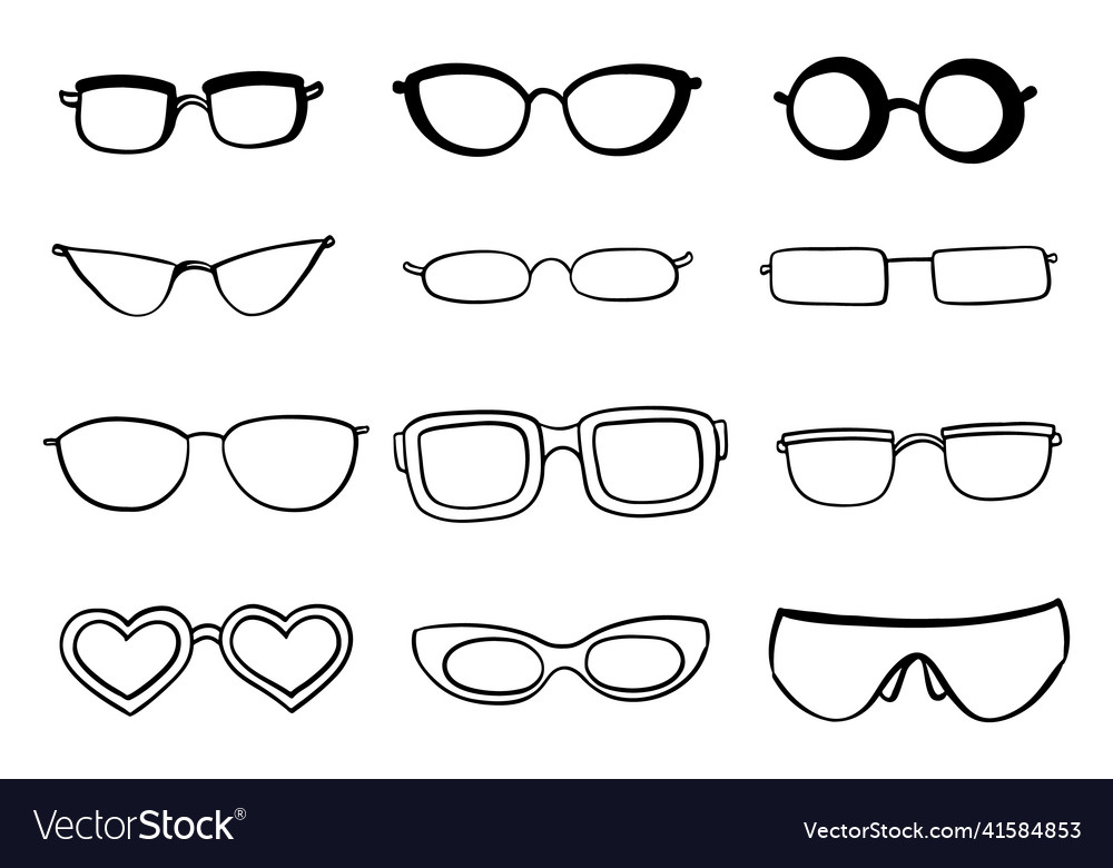 Eyeglasses frame doodles