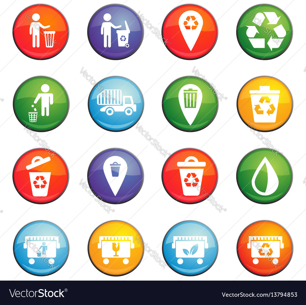 Garbage icon set