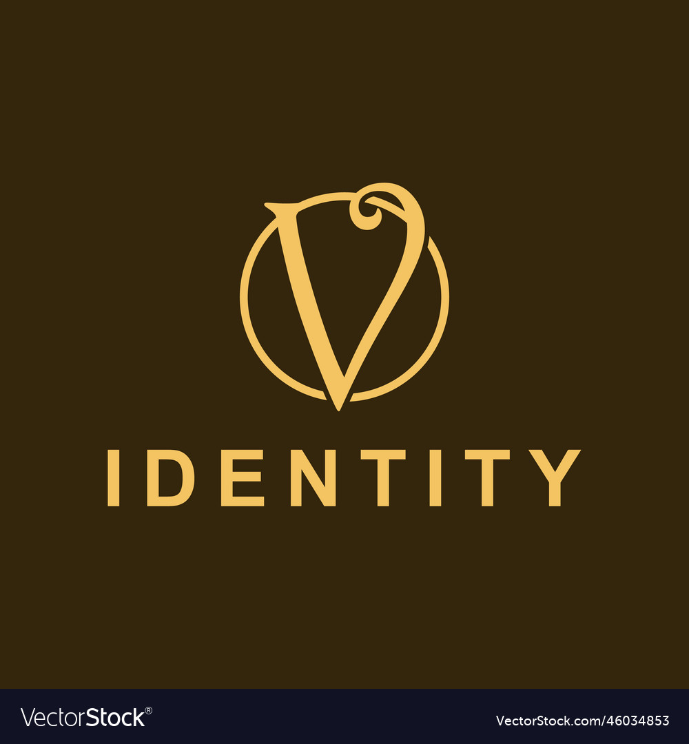 Letter v beauty luxury logo design