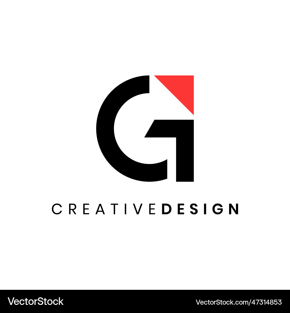Modern sophisticated letter gi logo with arrow Vector Image