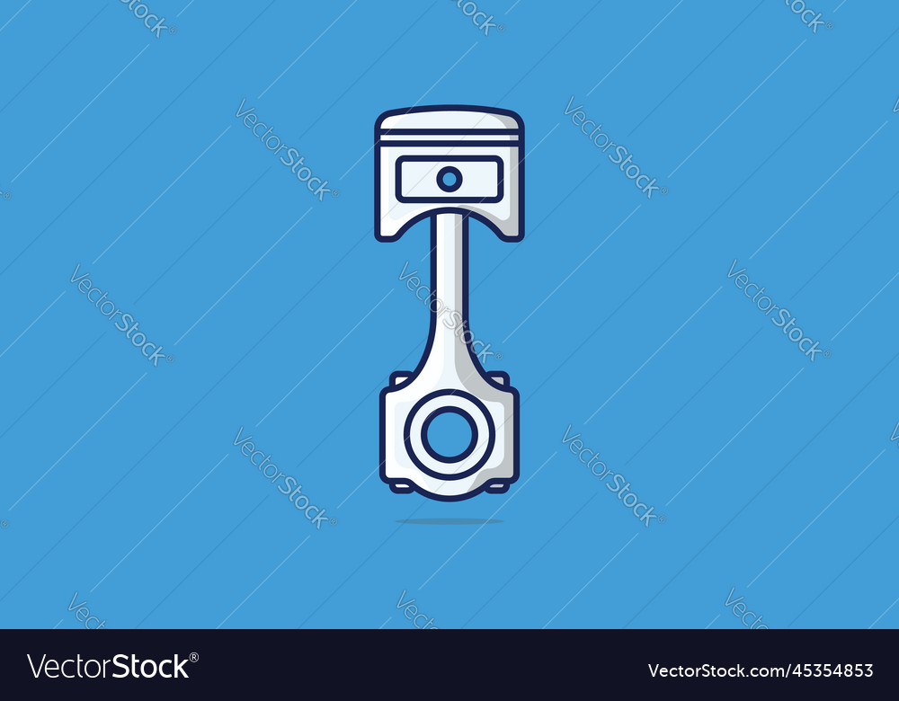 Motorbike and car piston with rods Royalty Free Vector Image