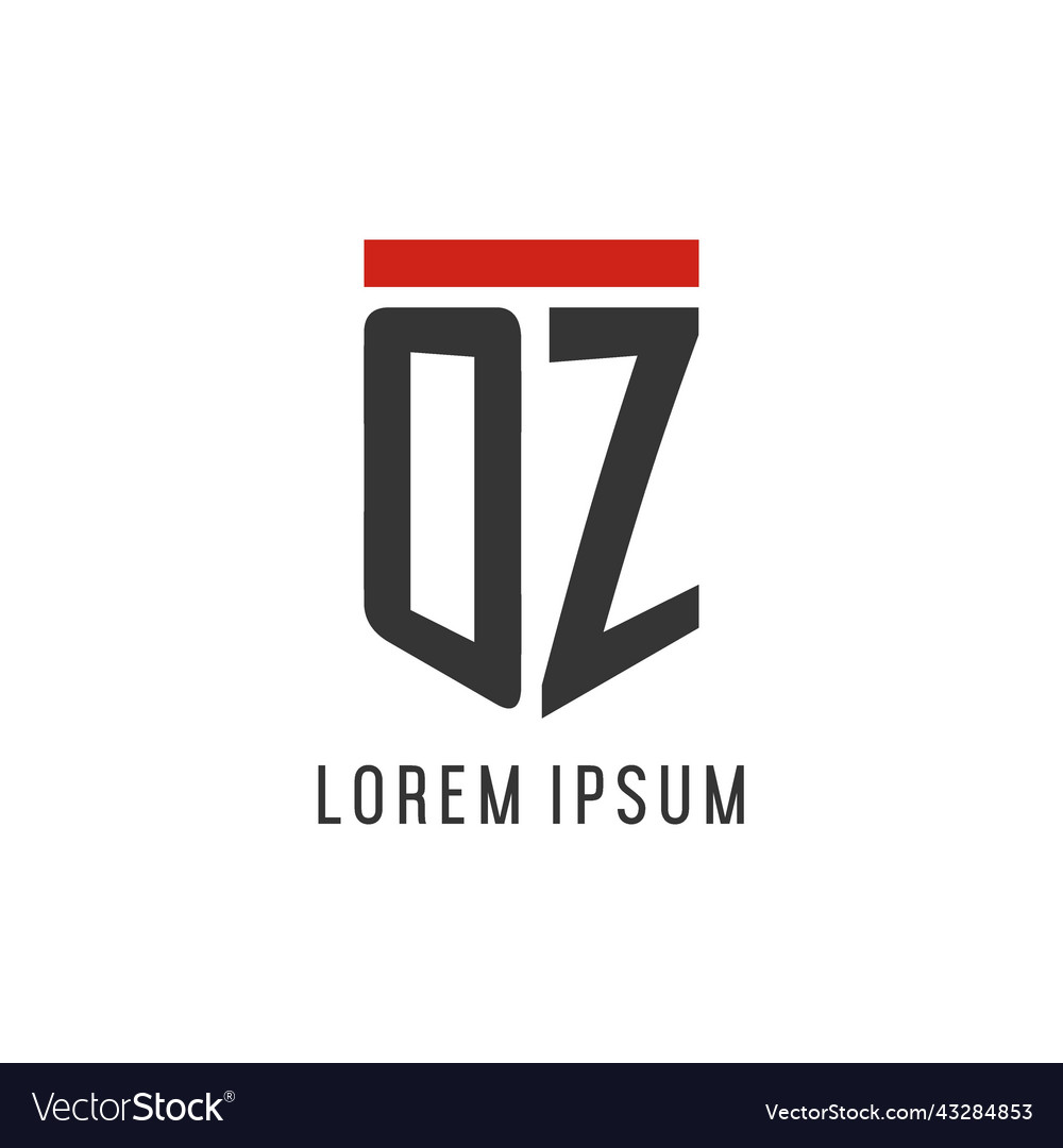 Oz initial esport logo with simple shield design