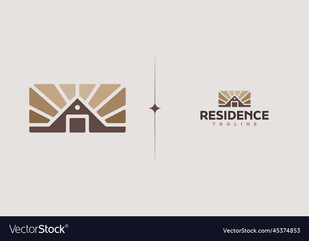 Residence monoline logo template universal