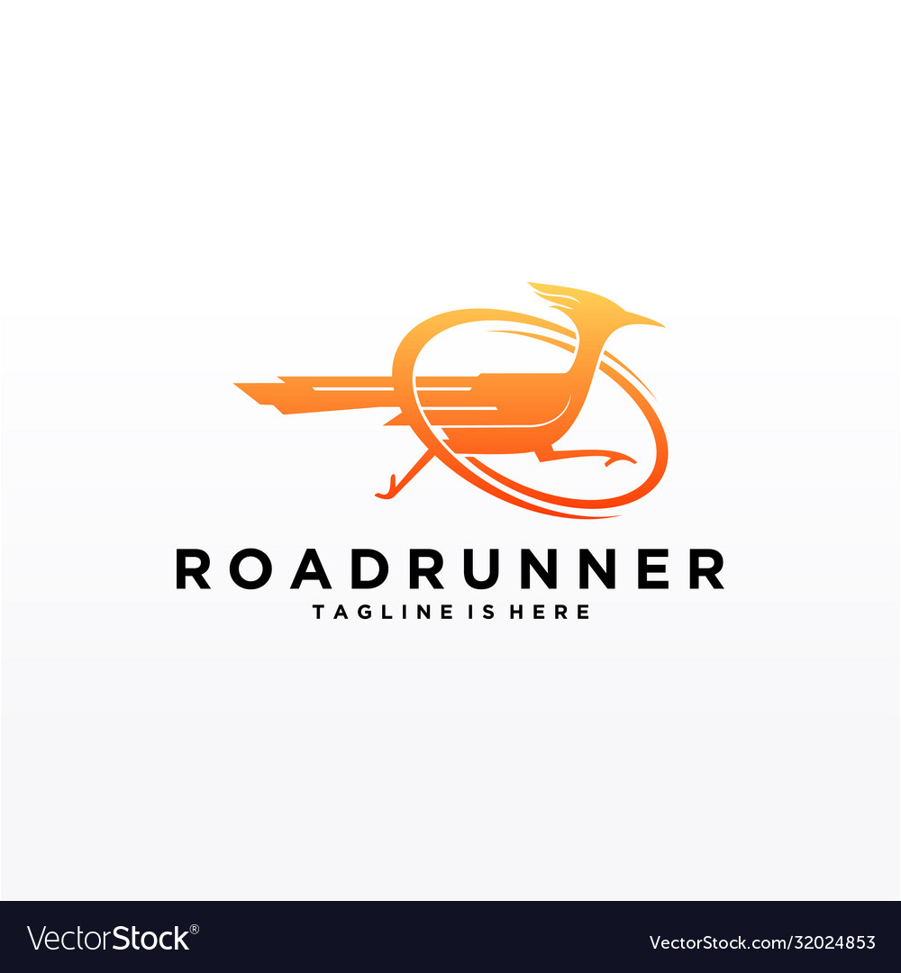 Roadrunner bird abstract minimal simple geometric