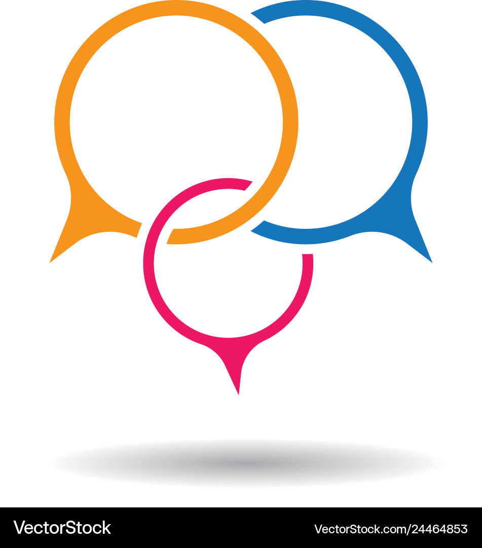 Speech bubble logo Royalty Free Vector Image - VectorStock