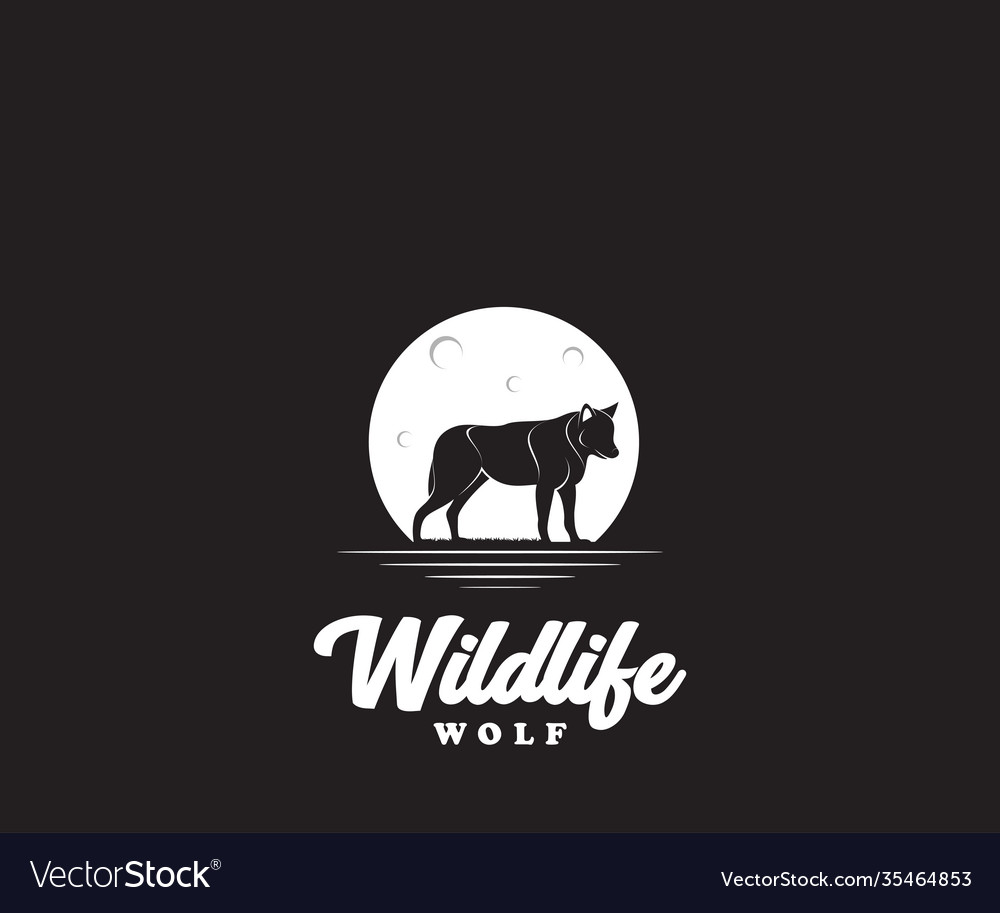 Wildlife Wolf Logo-Icon Design Vorlage