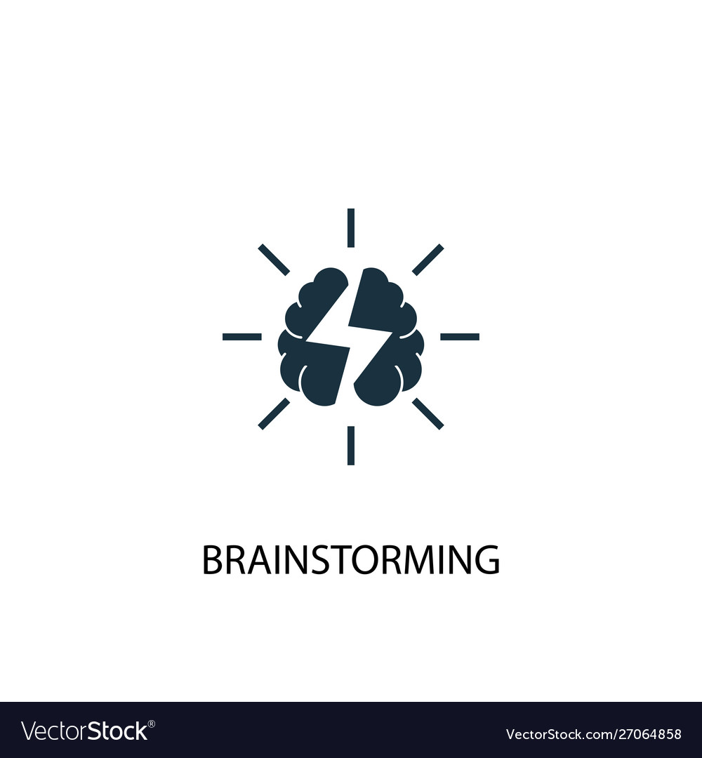 Brainstorming icon simple element