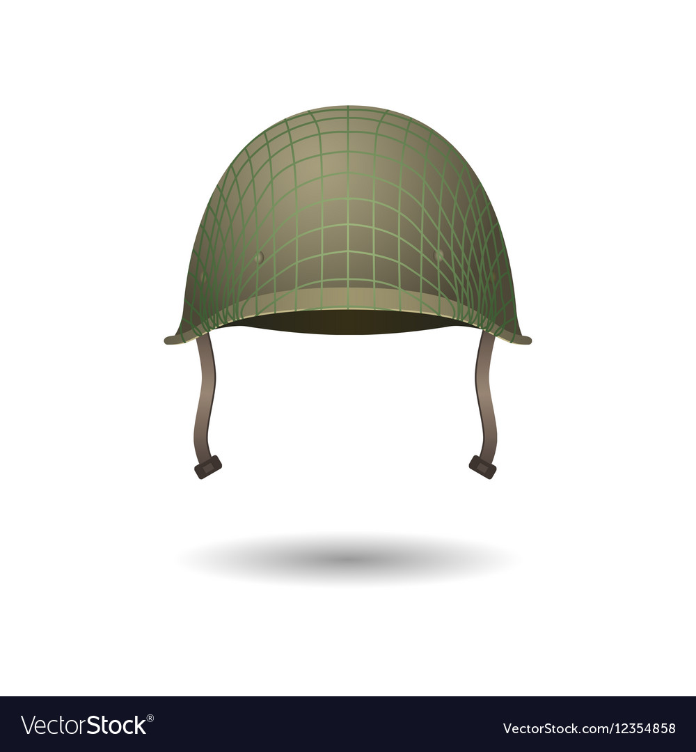 Military classical helmet design with projection Vector Image