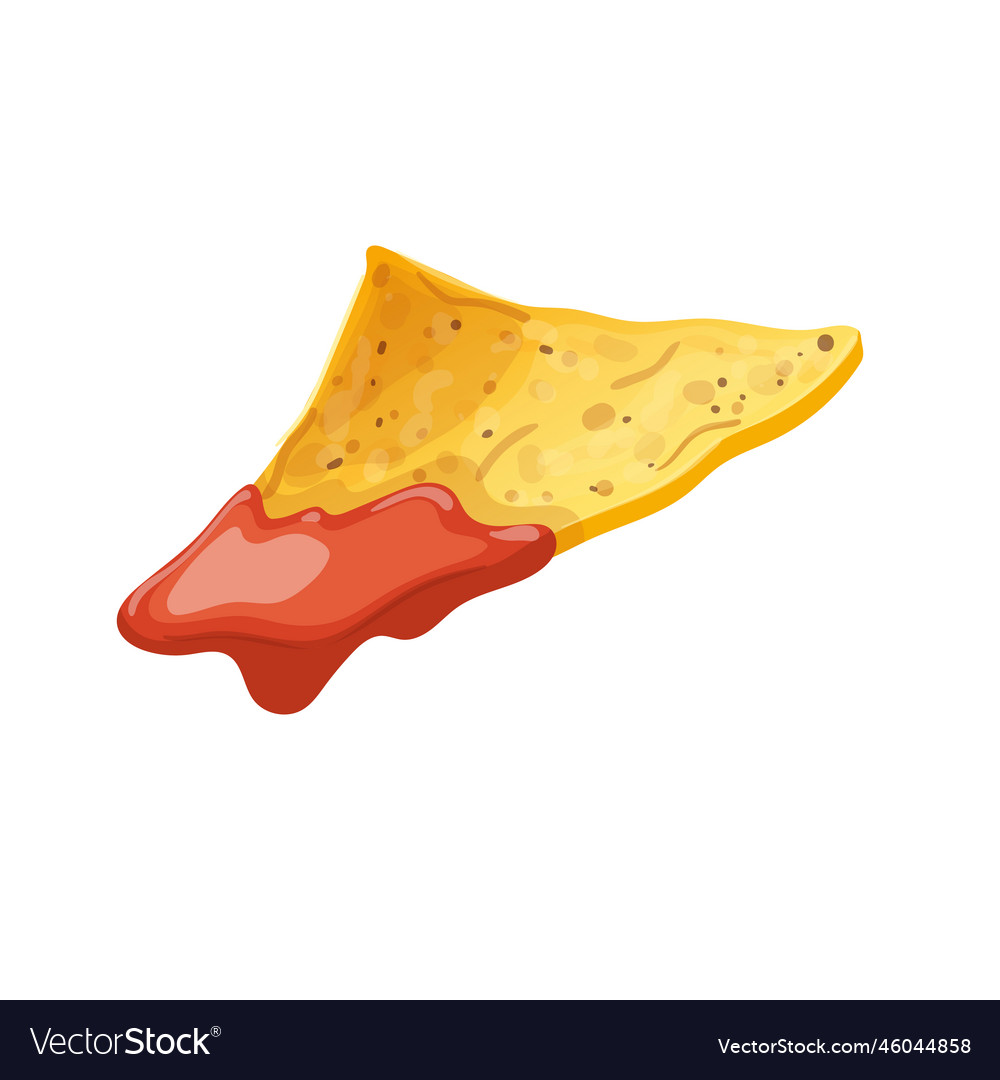 Nacho food mexican cartoon Royalty Free Vector Image