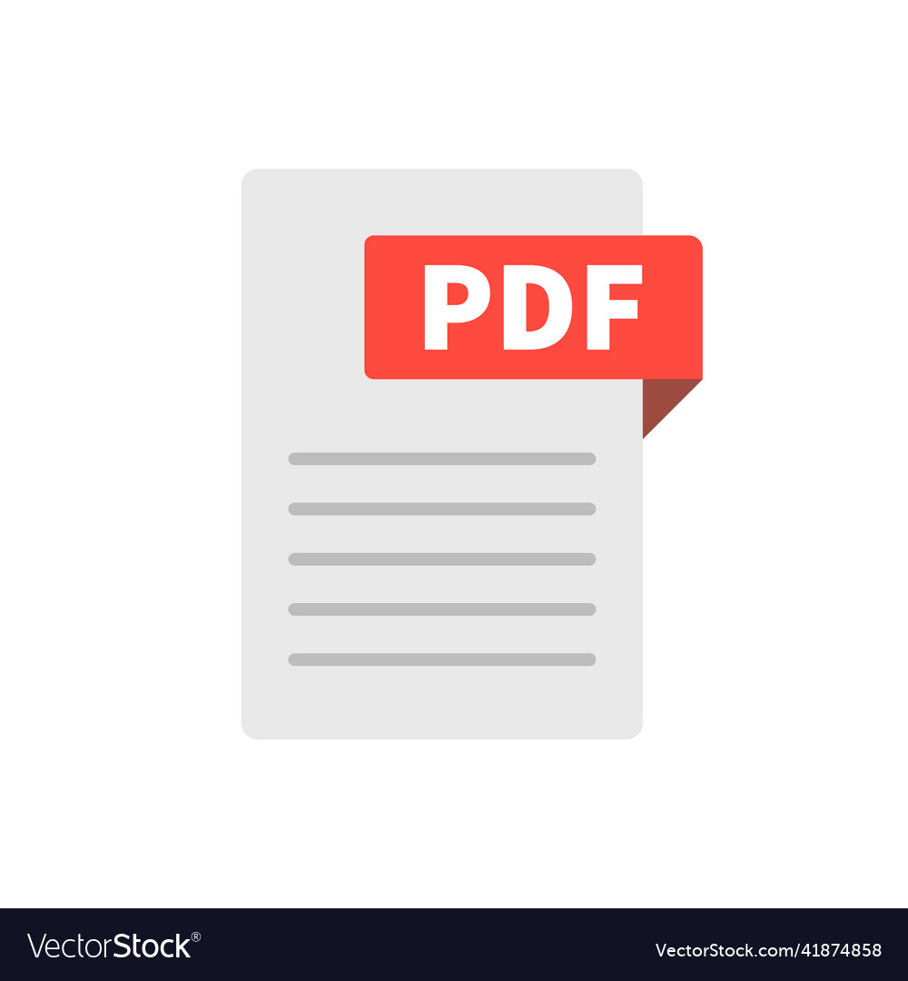 Pdf file icon of electronic document