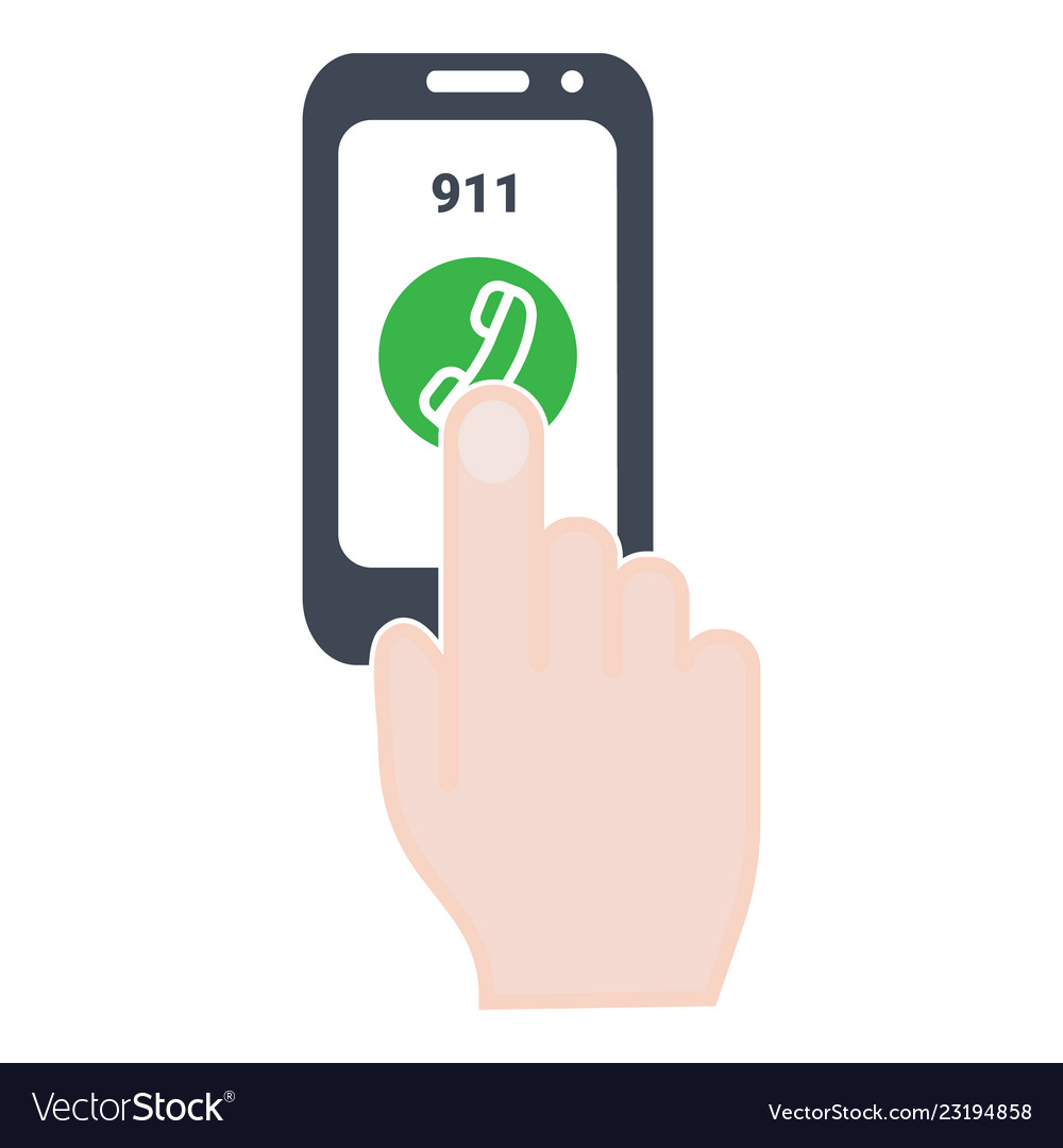 smartphone-dialing-emergency-number-on-screen-vector-image