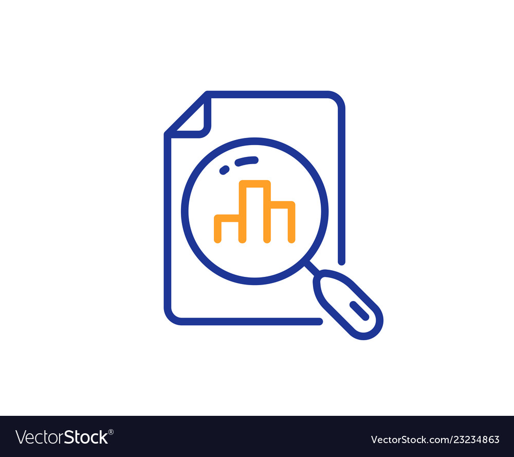 Analytics graph line icon column chart sign