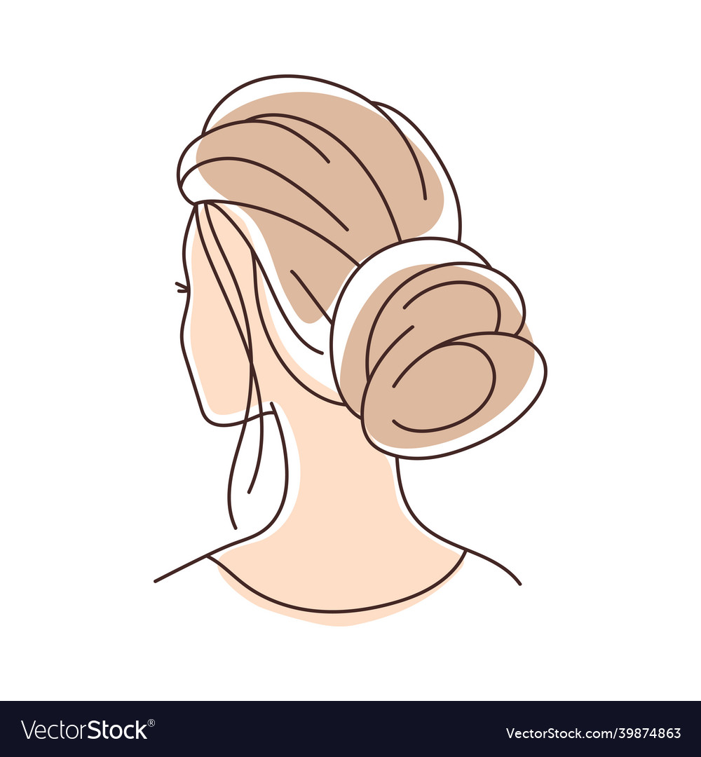 Schöne junge Mädchen mit Hairdo vector image Schöne junge Mädchen mit Hairdo