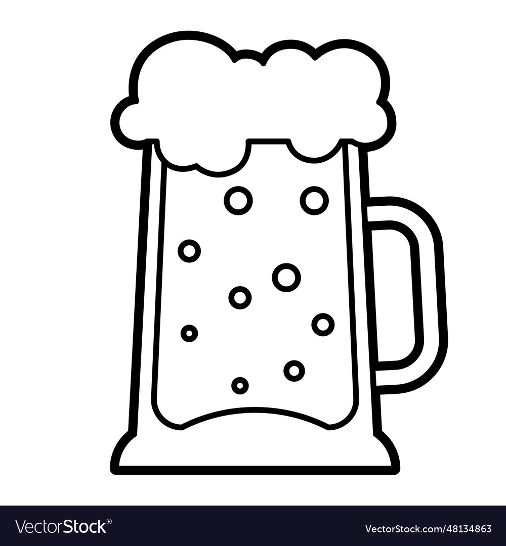 Beer glass mug festival Royalty Free Vector Image