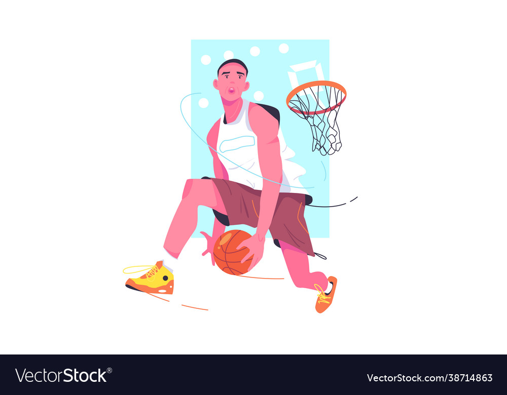 Cool basketball player in sportswear Royalty Free Vector