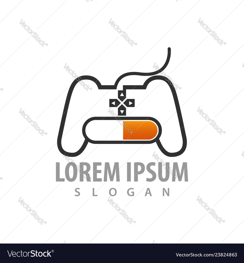 Game stick loading logo concept design symbol