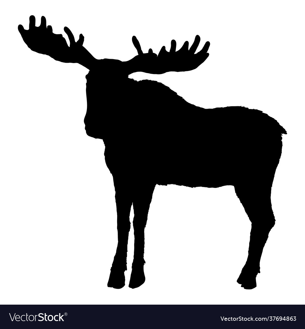 Moose silhouette black elk shade image