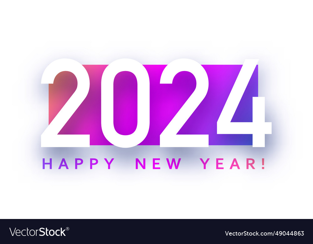 New year 2024 paper numbers for calendar header