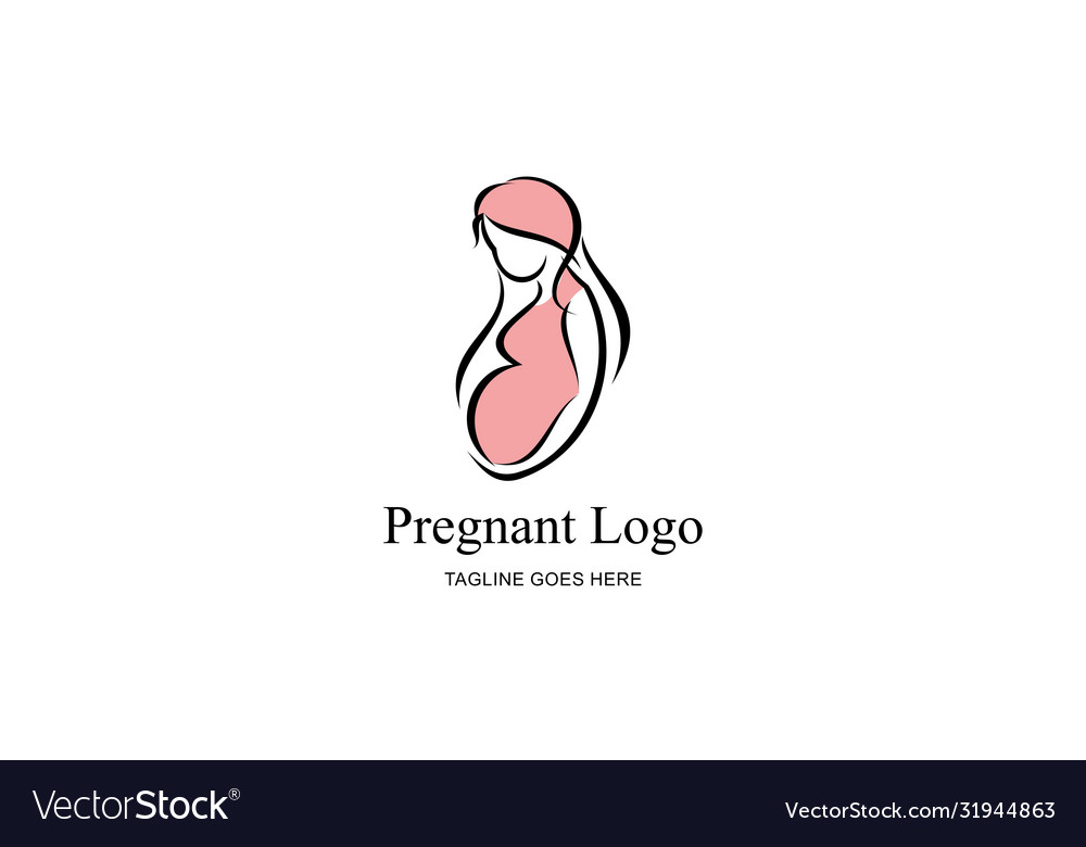 Pregnant woman logo design