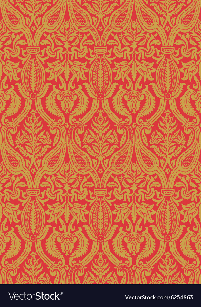 Seamless floral damask pattern antique