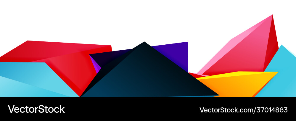 Triangle mosaic abstract background 3d triangular Vector Image
