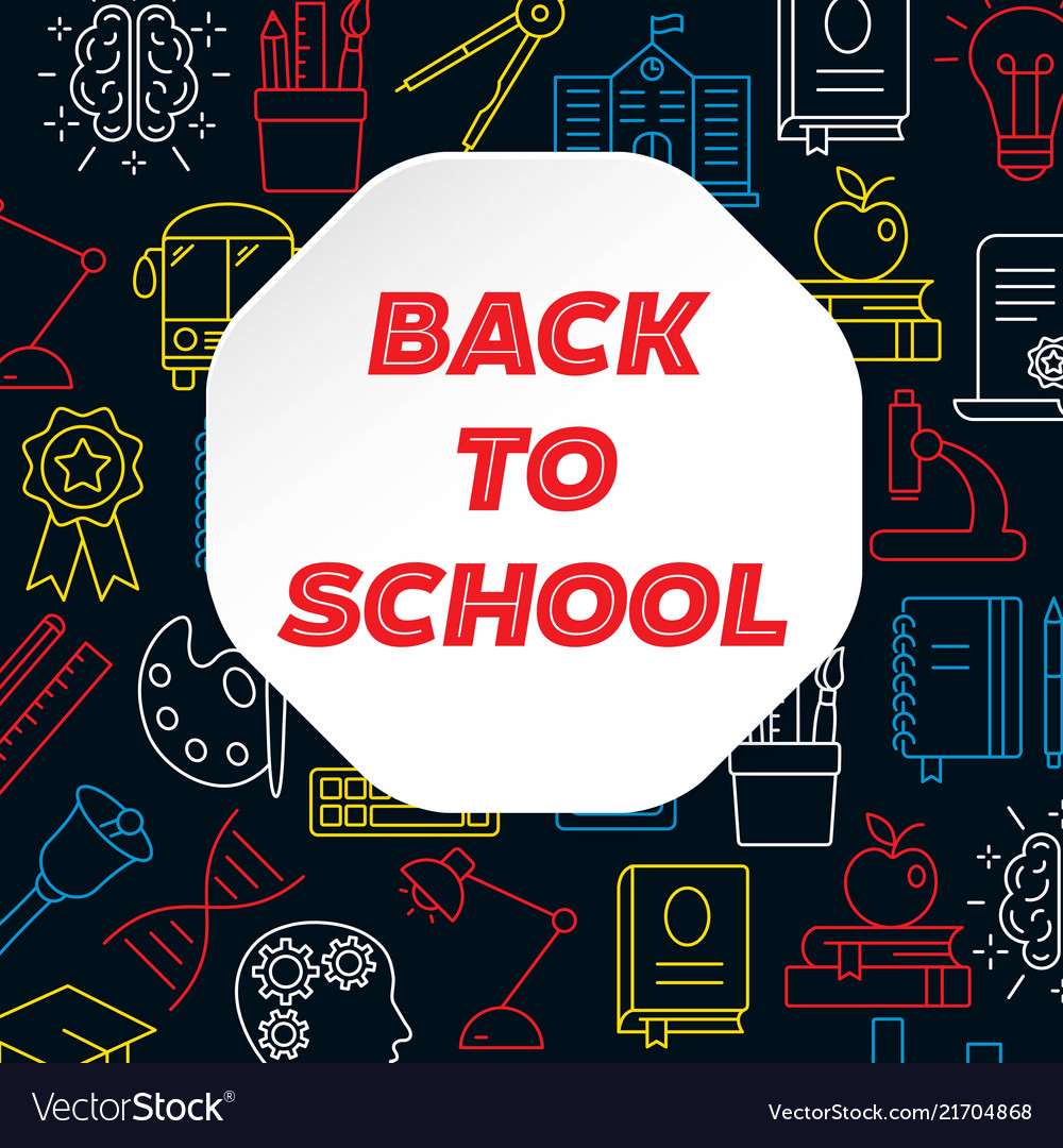 Back to school pattern vector image Back to school pattern