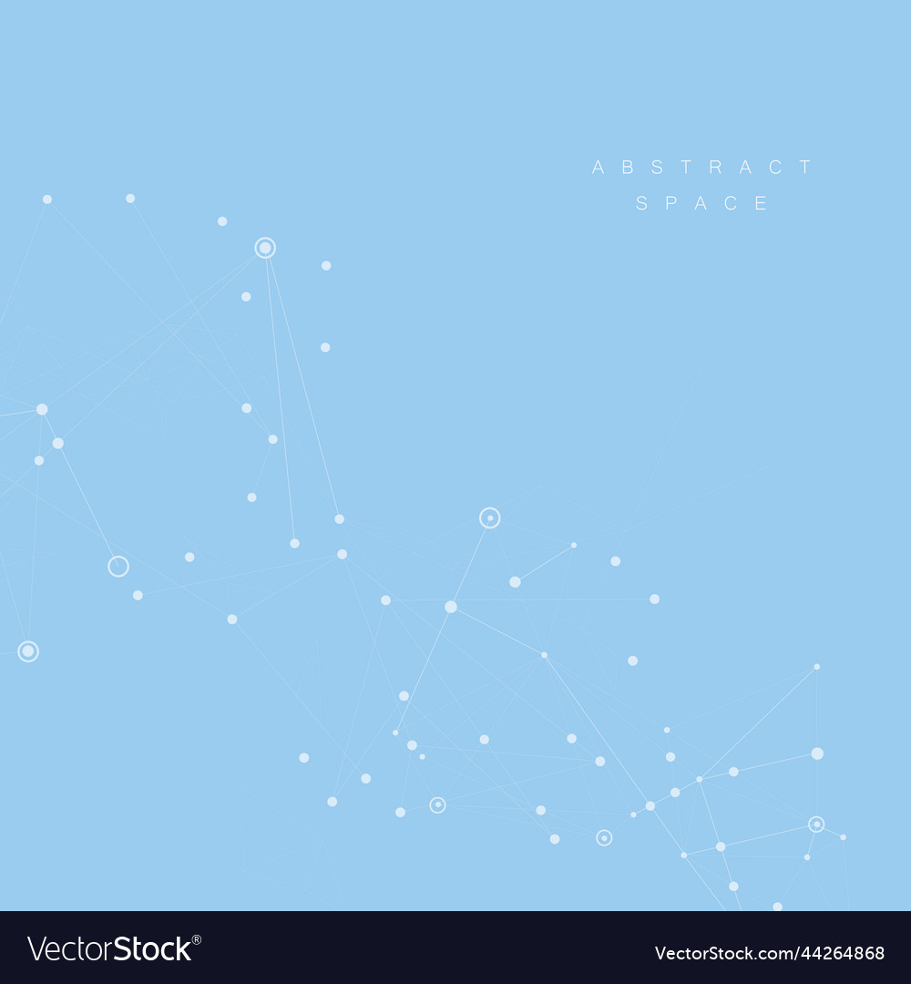 Connecting dots and lines futuristic line vector image Connecting dots and lines futuristic line