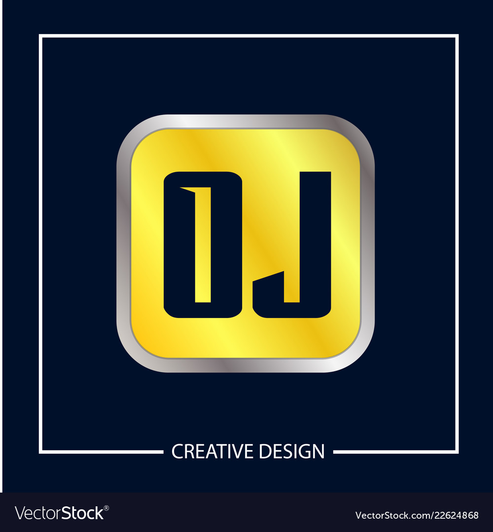 Initial Letter Oj Logo Template Design Royalty Free Vector