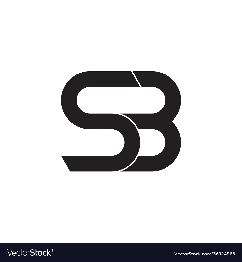 Letters sb linked geometric logo Royalty Free Vector Image