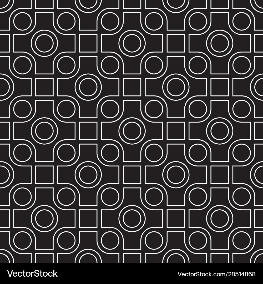 Line art seamless pattern Royalty Free Vector Image