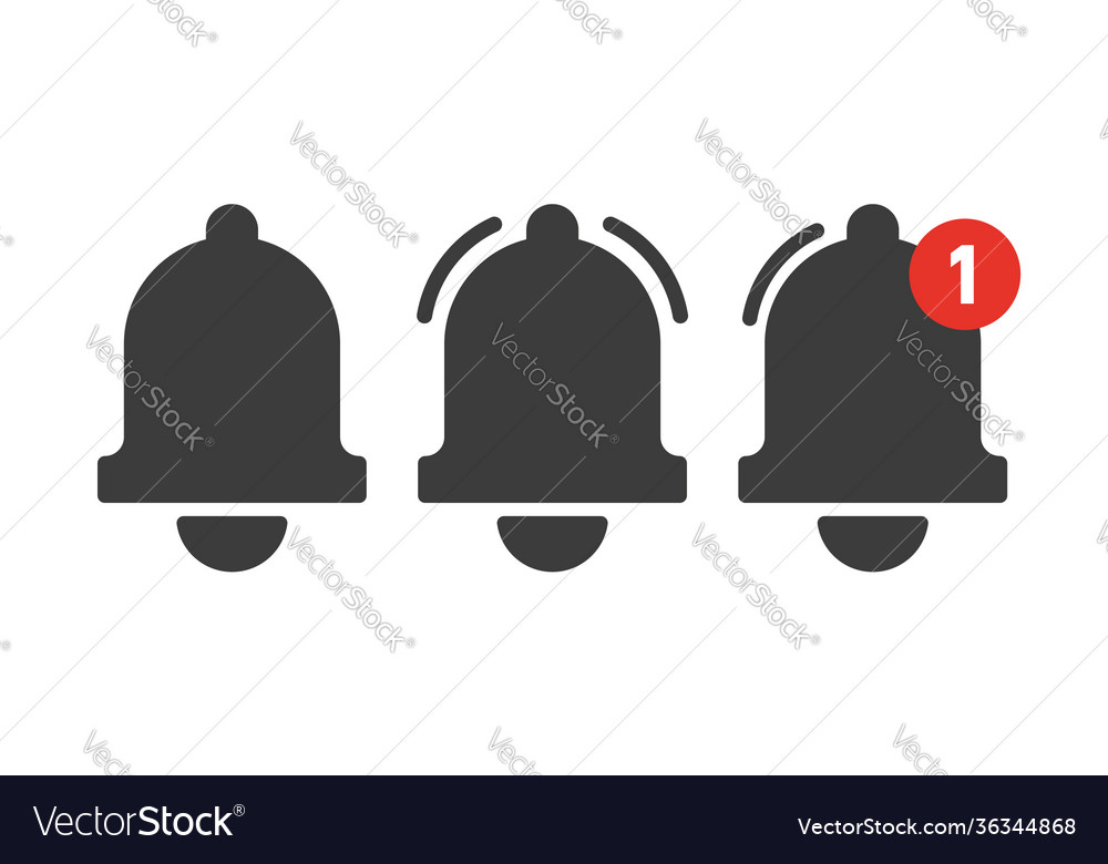 Notation Glockensymbol isoliert auf weiß