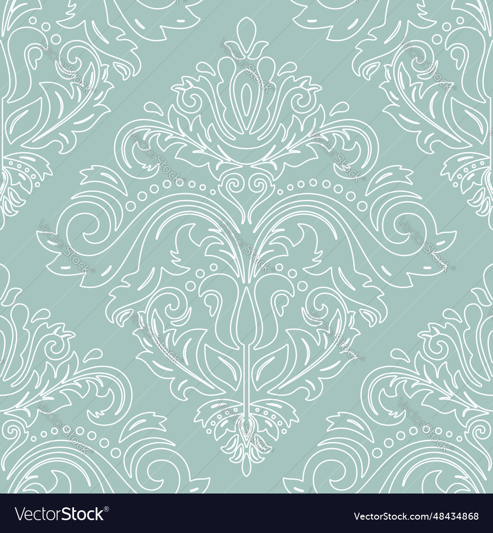 Orient damask seamless background Royalty Free Vector Image