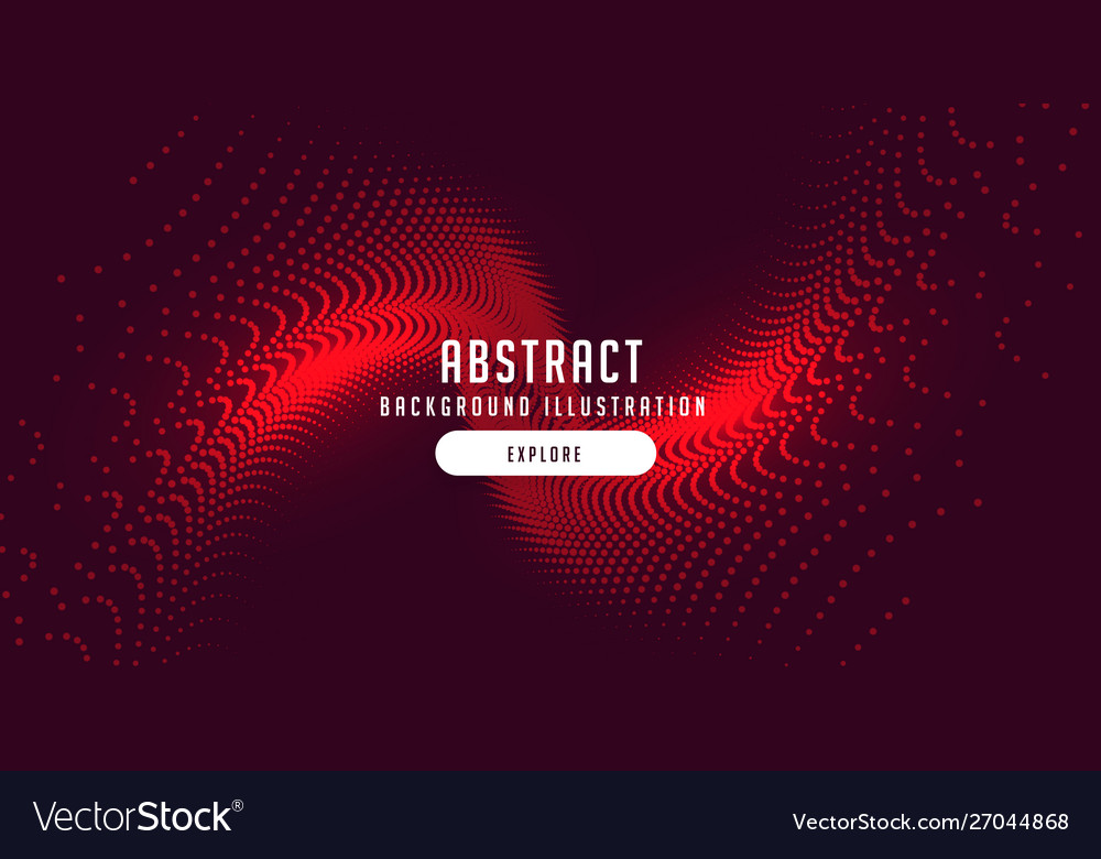 Red particles burst abstract motion background