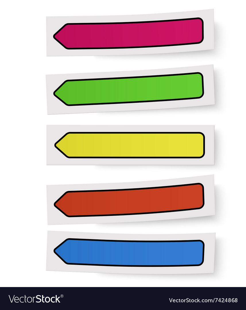 Set of color self-adhesive bookmarks sticker notes